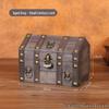 Vintage Wooden Jewelry Box with Lock - Desktop Retro Storage and Treasure Chest