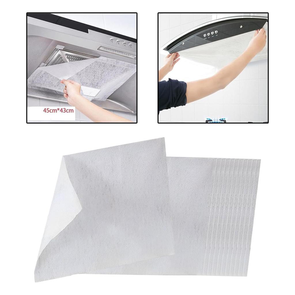 Disposable Filter Sheets Convenient & Effective Grease Absorbing Papers Simple Installation for Kitchen Ventilation