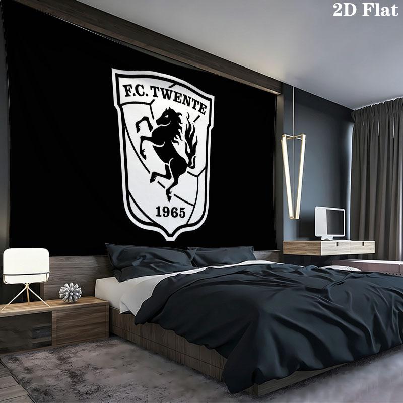 FC Twente Art Wall tapestry, aesthetic printed fabric blanket, suitable for bedroom, living room, and home decor.