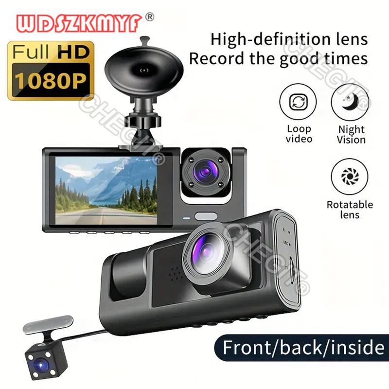 2/3 Camera Dash Cam W/ IR Night Vision Loop Recording & 2" IPS Screen 1080P DVR recorder, video recorder,Car accessories