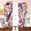 Set Of 2 Purple Leaf Printed Curtain Polyester Material Suitable Bedrooms Living Rooms Study Private Spaces Curtains Made Great Room Window Treatment