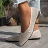 Women Pointed Toe Flat Shoes Solid Color Knitted Slip On Shoes Casual Breathable Ballet Comfortable Flats Loafers for Women
