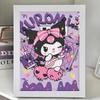 Kuromi Cartoon Diamond Painting Kit: Peace & Joy DIY Gift for Students and Kids.