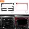 For Hummer H2 2008 2009 Real Carbon Fiber Stickers Radio Adjustment Control Panel Trim Cover Car Accessories Interior Decorative