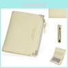 Simple Short Wallet For Women Pu Leather With Antitheft Zipper