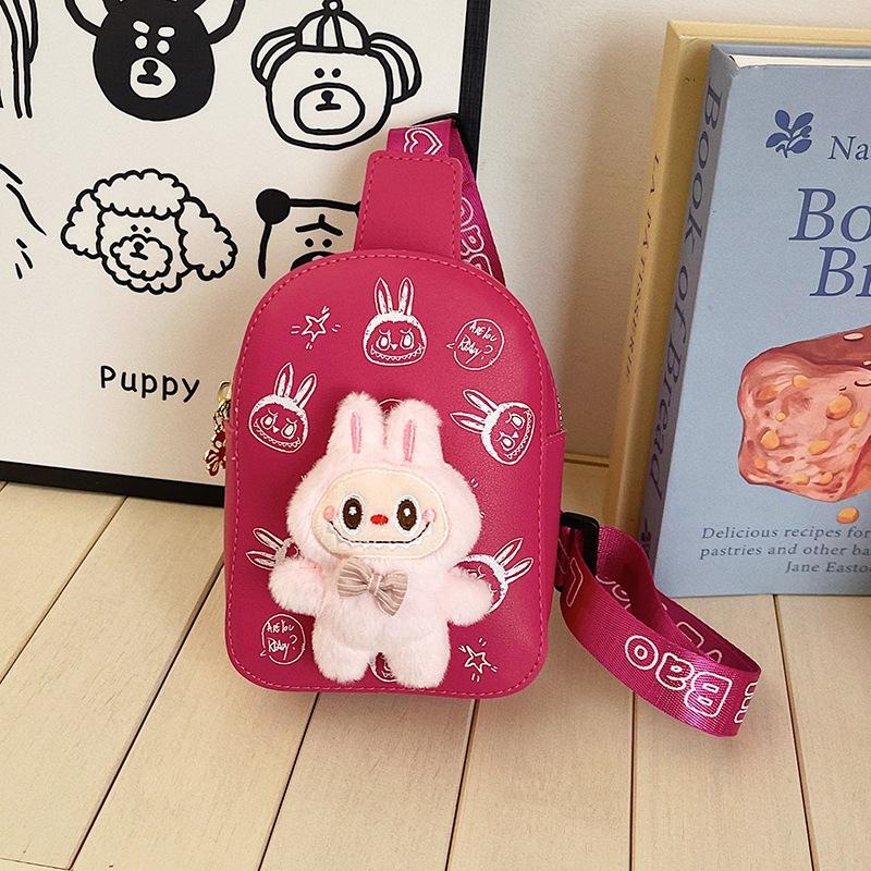 School Bag Fashion Children's Bag Labub New Lightweight and Versatile Backpack Casual Small Breast Bag Going Out Change Bag