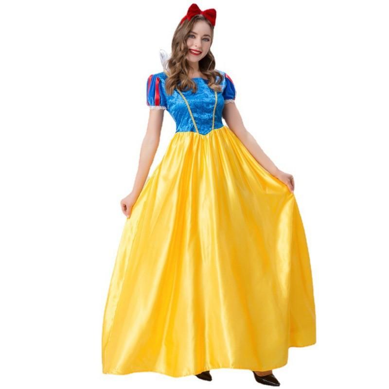 2022 Whimsical Adult Snow White Halloween Dress Made With Soft Polyester Blend Fabric