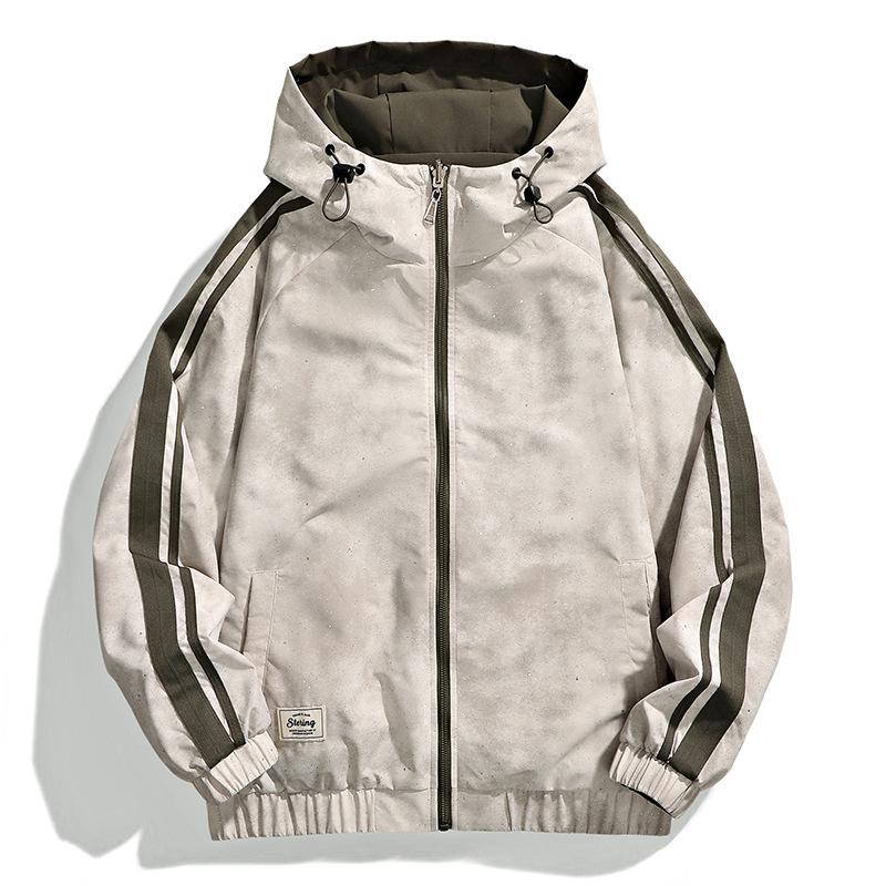 Cotton Coat Men's New Winter Hooded Trendy Brand Gypsophila Reversible Thickened Velvet Cotton Casual Jacket