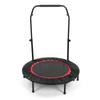 Foldable Trampoline with Adjustable Handle 3 Height Levels for Kids Adults Fitness Indoors Outdoors Black Red 40inch