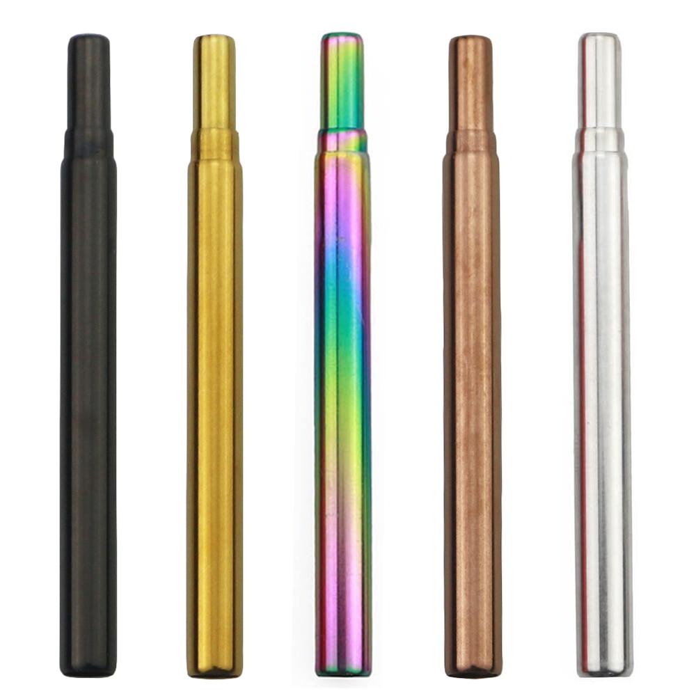 Återanvändbart teleskopiskt sugrör 304 metallhalm i rostfritt stål med rengöringsborste Hopfällbart bärbart sugrör för resor