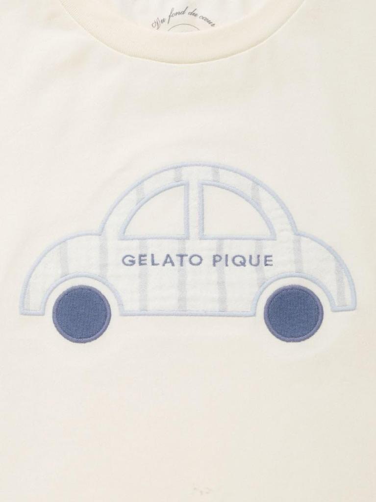 Gelato Pique Kids Car PKCT252478 OWHT 90 One-Point T-Shirt