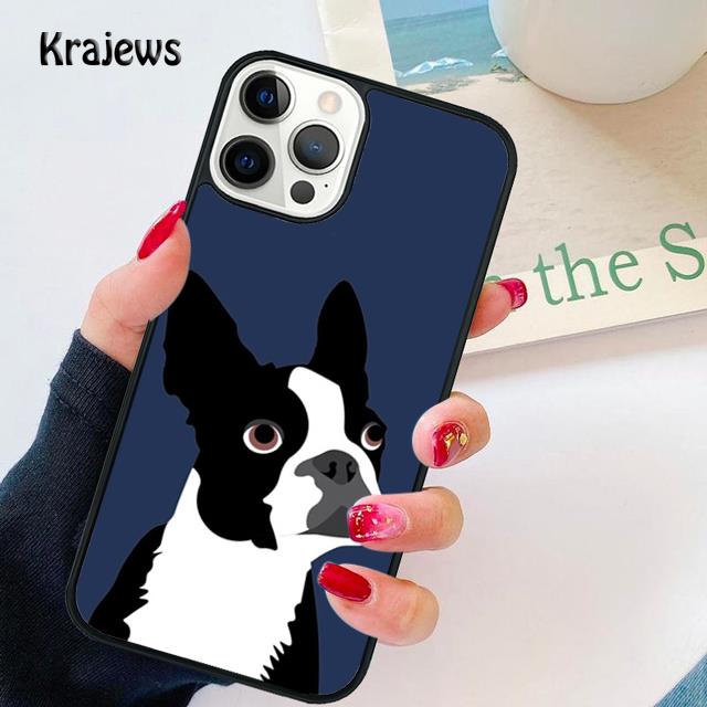 Boston Terrier Hund Weiche Handyhülle Für iPhone 14 XR X XS Max 5S 6S 7 8 Plus SE 2020 11 12 13 Pro Max Mini Handyhülle
