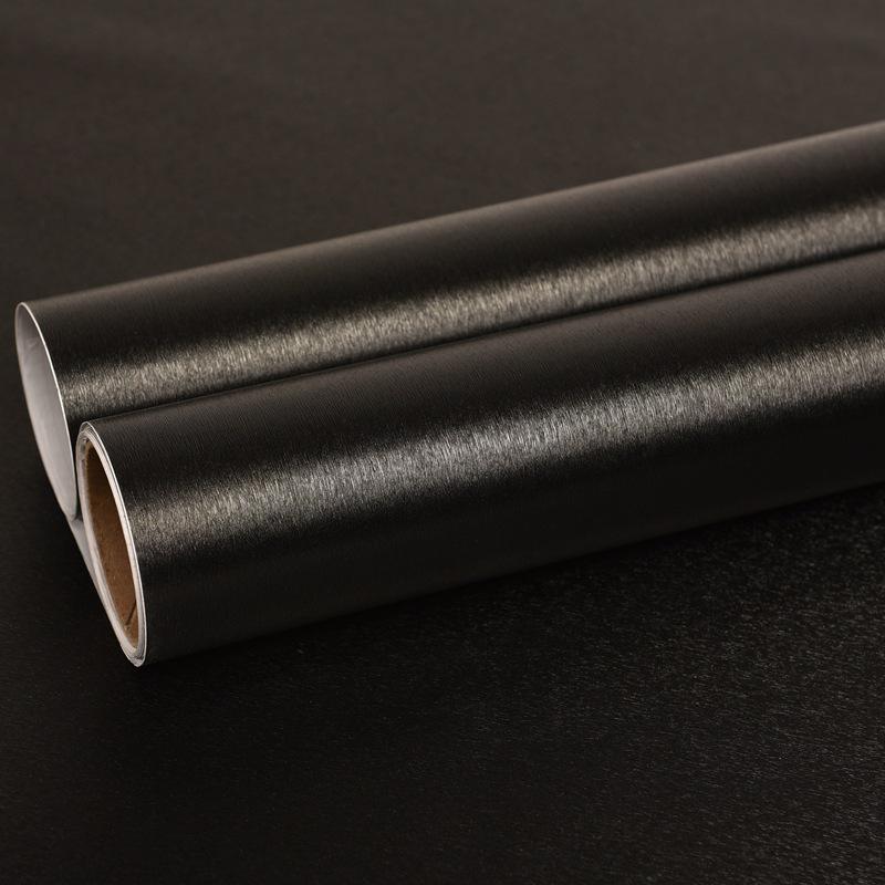 Tapet adeziv rezistent la apă mat din oțel inoxidabil periat - Autocolante din metal auriu/argintiu