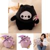 Cute Dark Cat Plush Toy For Halloween Gift 20cm Height