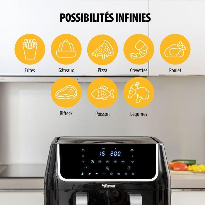 Friteuse à air - Tristar - FR-6970 - 1800 W - Minuteur - Revêtement anti-adhésif