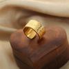 Personalized Engraved Geometric Titanium Steel Ring