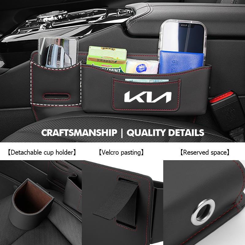 For KIA Car Door Side Seat Gap Storage Box Cup Holder Interior Accessories Rio K5 K2 Sportage Ceed Sorento Picanto Stinger Soul