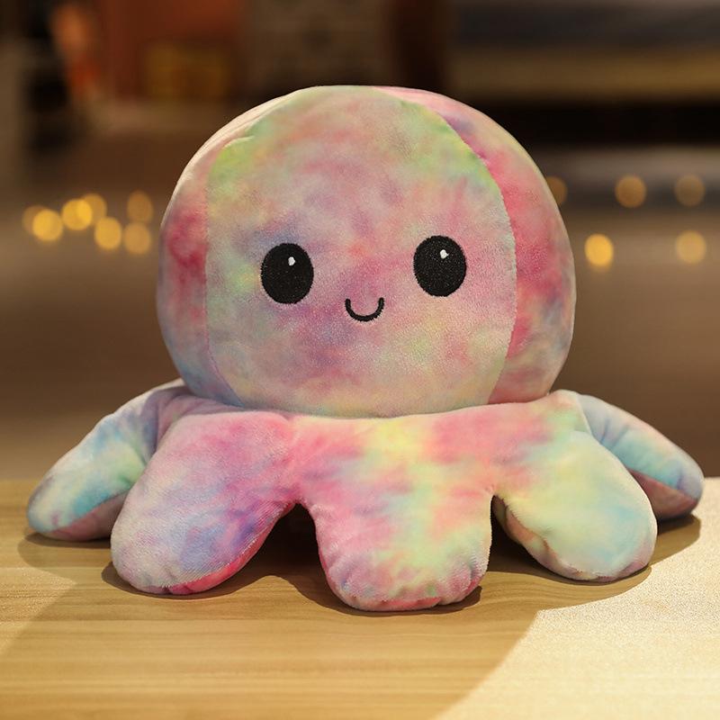 Reversible Octopus Plush Toy: Face-Changing Eight-Legged Hug Pillow and Children s Gift Doll 20 cm ~0.055 kg