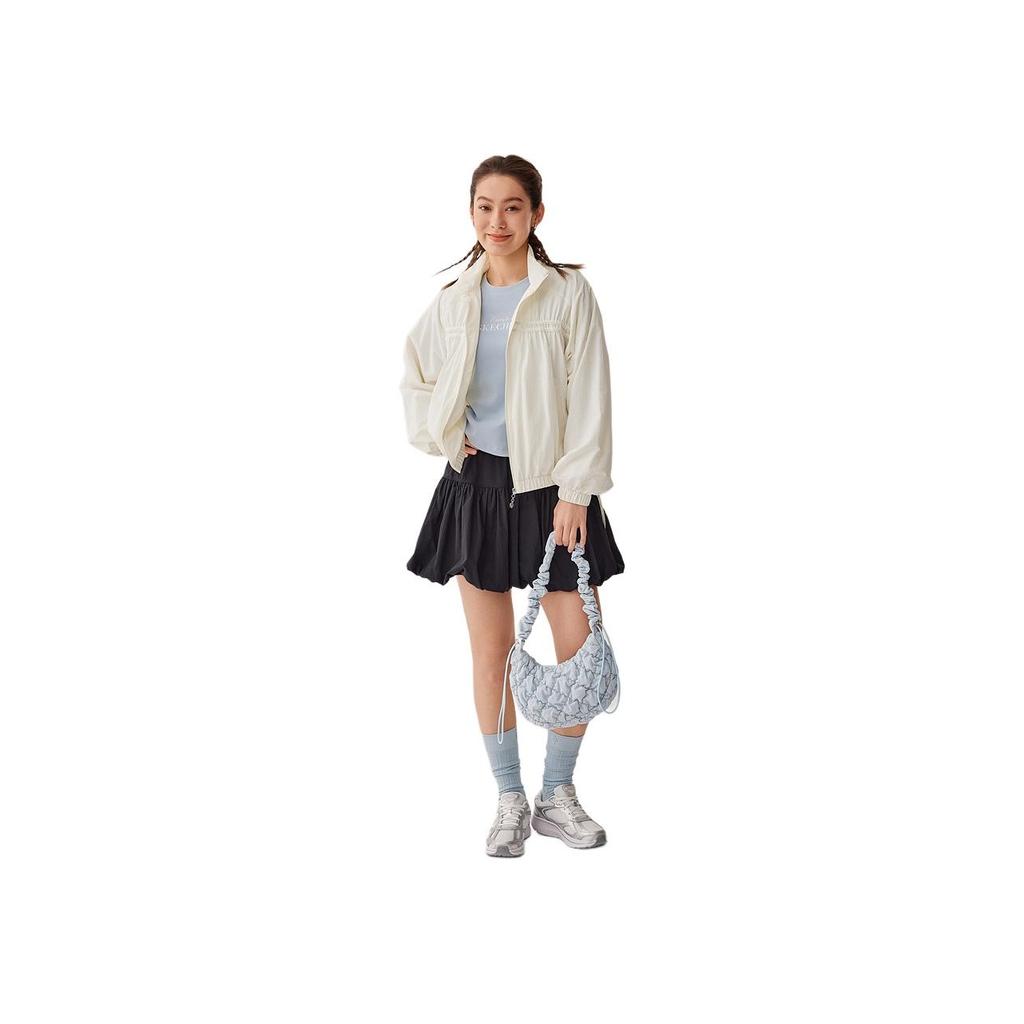 Skechers Fashionable Versatile Soft Loose Jacket Women Jackets Cotton-Candy-White L225W095-0074