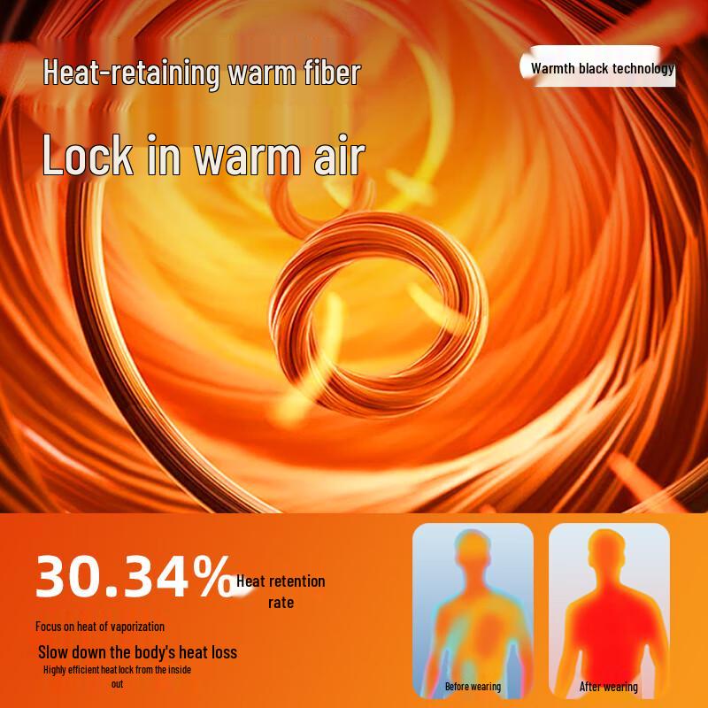 Hodo Men's Thermal Long Sleeve Wool Silk Blend Base Layer