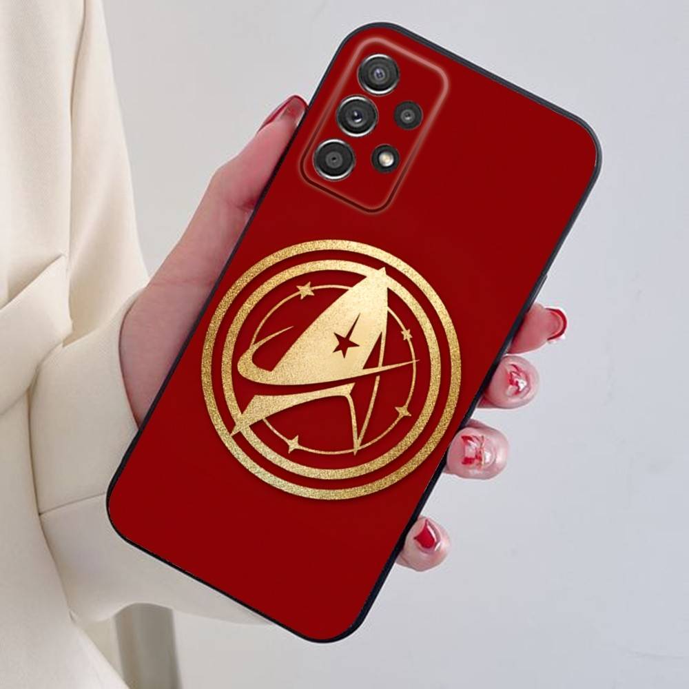 Cool S-Star T-Trek Phone Case For Samsung S24,21,22,23,30,Ultra,20,Plus,Note,10,9,Black soft silicone case