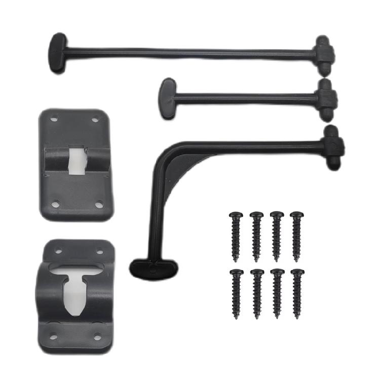 

T-Style Door Holder Catches Door Catches Exterior Door Hold Hook Keeper Entrance Latches with Screws for Campers Trailer 1 чорний