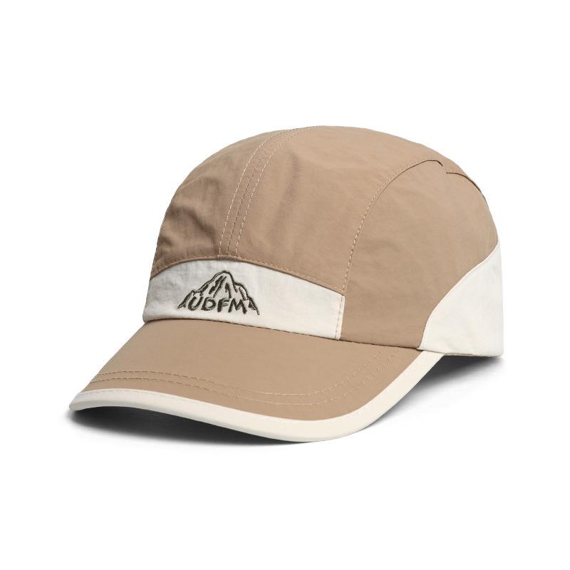 Men's Letter Embroidered Patchwork Baseball Cap Quick Dry Mesh Breathable Lightweight Classic Fashion Hat for Sports Travel