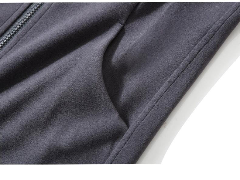 Damen Schwarze Fleecegefütterte Slim Fit Windjacke, Herbst/Winter 2025, Stehkragen, Normale Schulter.