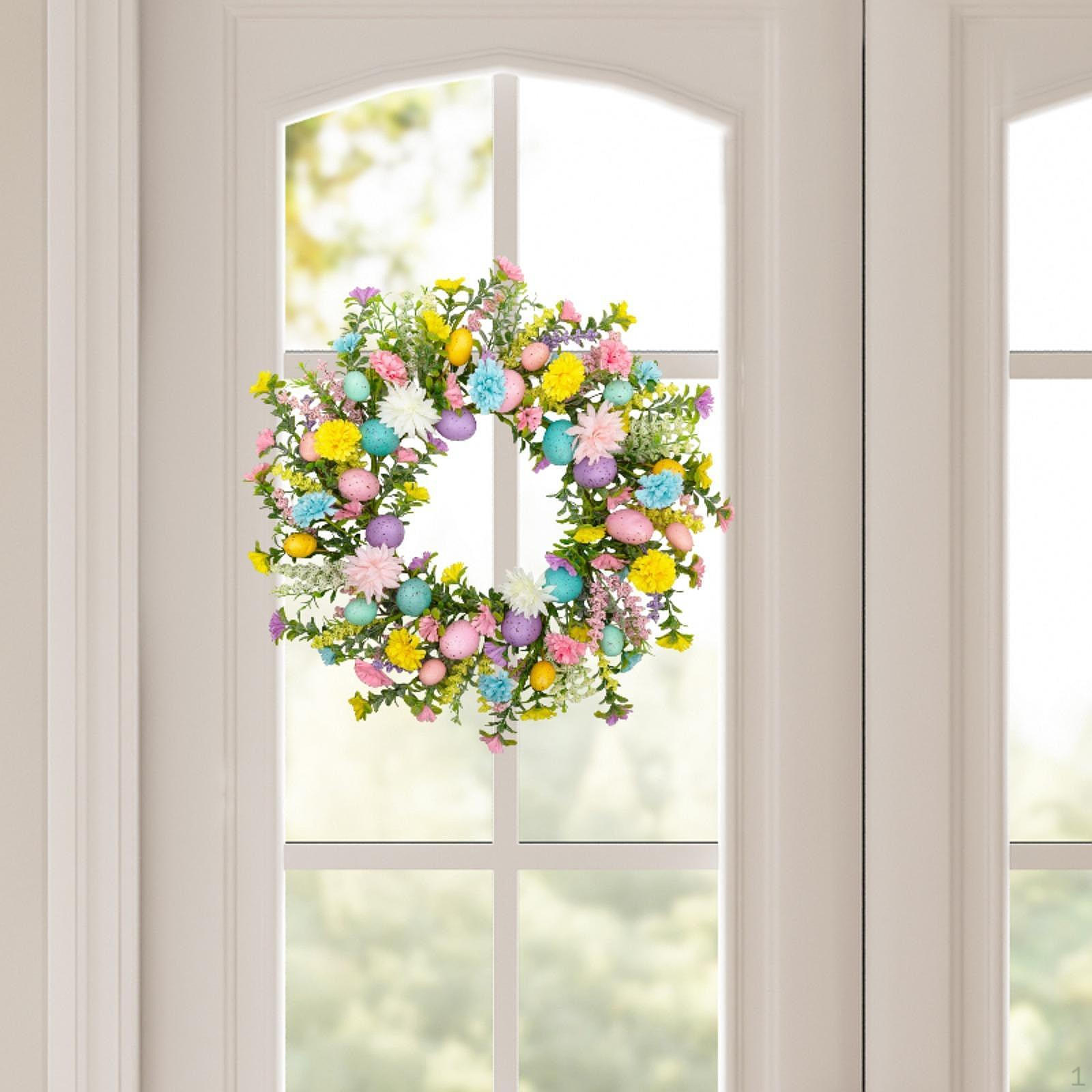 

Искусственные пасхальные яйца Венок Гирлянда на входную дверь Милые праздничные атрибуты Фестиваль Подарки Поделки Весна Style B