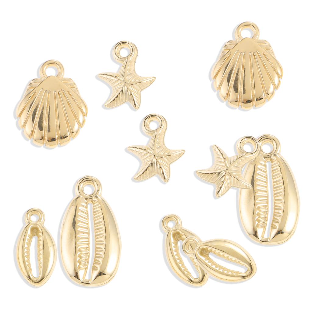 30/100 Random CCB Starfish Shells, Diy Jewelry Accessories Bracelet Earrings, Pendant Alloy
