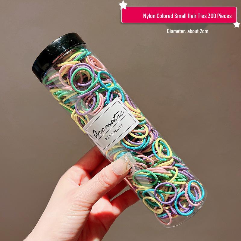 Non-Damaging High Elasticity Toddler Hair Ties - Small Size Rubber Bands for Girls