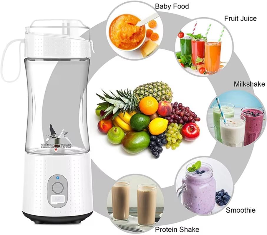 2024 Nový přenosný 6-čepelový odšťavňovač pro smoothies šťávy a koktejly 4000mAh mini mixér s výkonným motorem pro domácnost a cestování