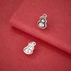 S925 Sterling Silver Gourd Pendant & Fortune Charm DIY Bracelet