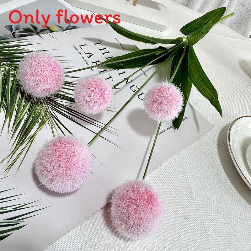 Ball Flower Wedding With Soft Flocking For Photography Studio And Home Decor Use