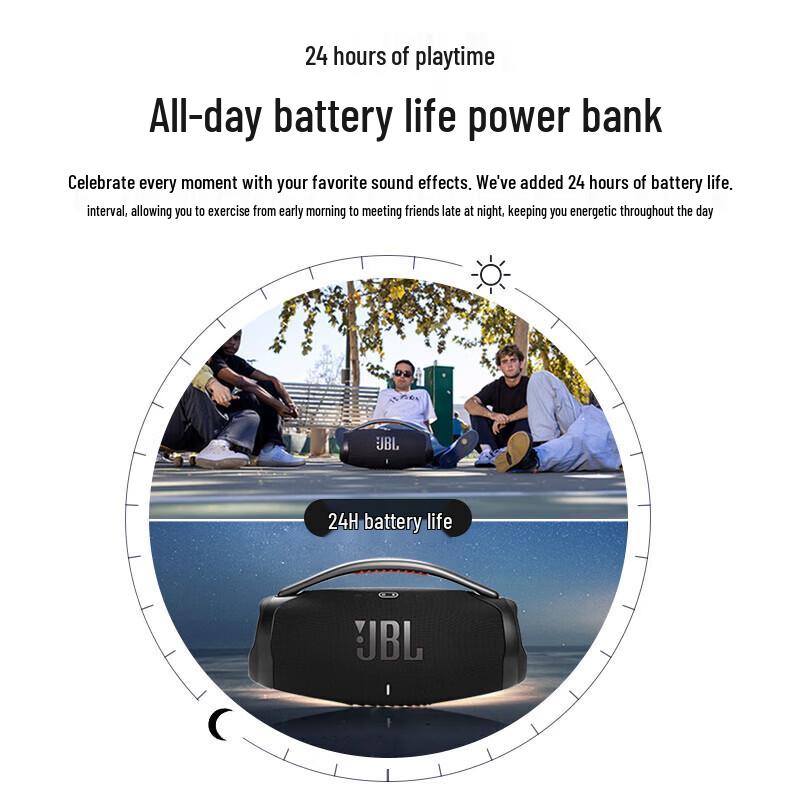 JBL Boombox 3 Portable Bluetooth Speaker CN Plug (adapter Included)