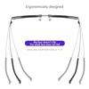 Double Beam Half Frame Myopia Glasses Korean Trend Square Frame Anti Blue Light Short Sight Eyewear for Women Men
