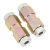 2pcs Brake Pipe Connectors 10mm 0.39in Inline Male and Female Nut for 3 16in Oil Pipe