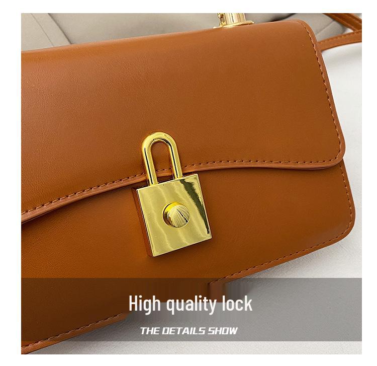 Women's Retro-Style Versatile Solid Color Handbag - High-End Feel, Fashionable Crossbody/Shoulder Bag for Commuting 2026.