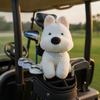 Stuffed Golf Headcover with Bandana Safeguarding Dog Club Cover Easy to Put
