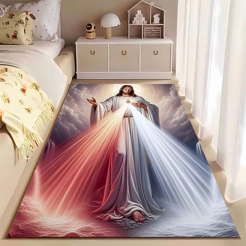 Divine Sacred Heart Design suitable as a non-slip mat for the living room or bedroom sofa