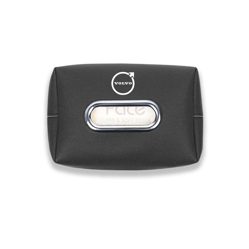 

AAKB1 Car Tissue Box Holder Leather Car Armrest Napkin Case Sun Visor Backseat Bag For Volvo Rdesign V60 XC60 XC90 V50 V70 XC40 V90