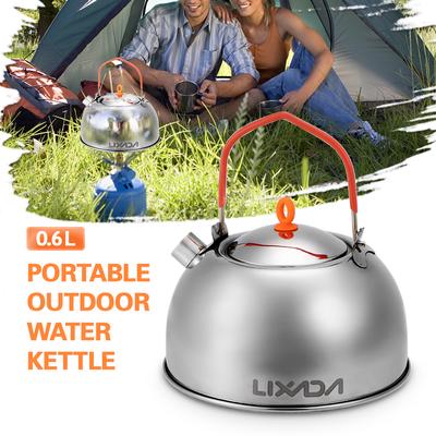 0.6L czajnik na herbatę ze stali nierdzewnej przenośny odkryty Camping piesze wycieczki czajnik na wodę czajniczek do kawy