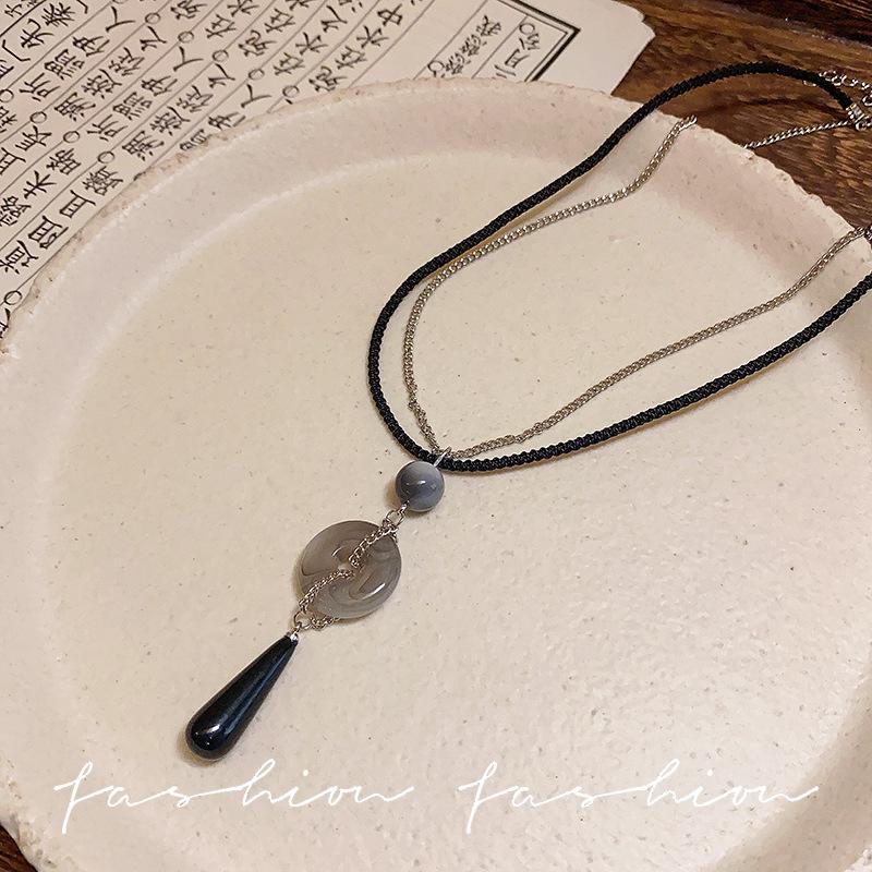 Colier Etnic Stil Ghioc de Stejar: Accesoriu de îmbrăcăminte unisex din bumbac și in țesut manual