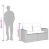 Garden Sofa with Cushions 2 Seater Beige Poly Rattan