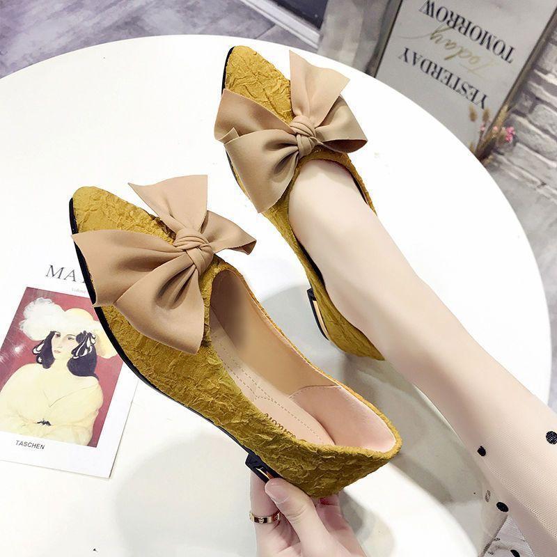 Versatile Flat Bow Fairy Gentle Shoes 2025 Spring/summer New Pointed Toe Single Shoe Women