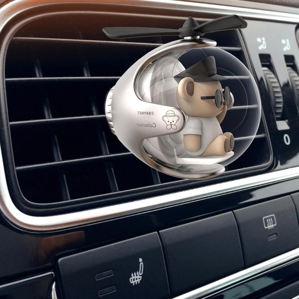 Cartoon Cute Dog Car Air Freshener Flying Ball Car Aroma Diffuser Rotating Propeller Outlet Fragrance Auto Interior Accessories