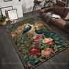1PC Peacock Floral Pattern Art Pattern Rug Carpets for Bedroom Living Room Sofa Mat Creative Door Mat Cloakroom Home Decor