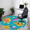 1pc CatDog Office Round Area Rug, Under Office Chairs Bedroom Living Room Home Decor, Room Deco