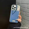 Applicable To Apple 17promax Magnetic Mobile Phone Case iPhone16 Plain Leather Ultra-thin Borderless 15 Lens Holder Cover