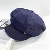 Cappello Ottagonale in Denim Maillard Cloud da Donna Primavera e Autunno Berretto da Artista Straniero Cappello con Visiera Anatra Retro Versatile da Uomo